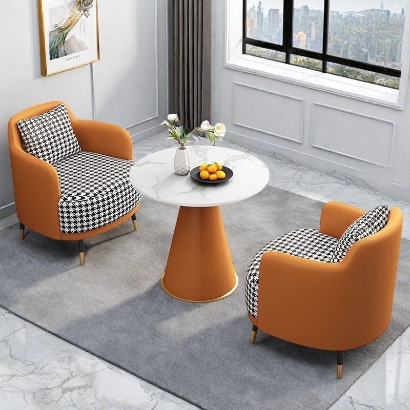 办公室售楼处美容院会客酒店商务接待休闲洽谈桌椅组合沙发休息区