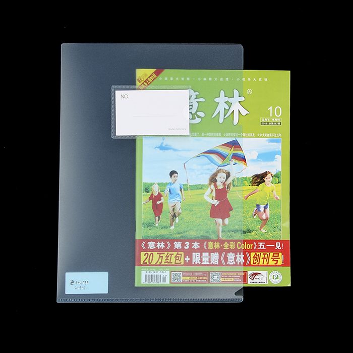 办公用品树德加厚文件夹L型报告夹二页夹单片夹带插袋个