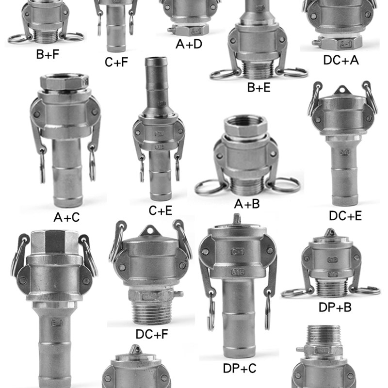 30不锈钢快速接头CE型卡扣式水管阴阳端皮管公母头软管油管活接