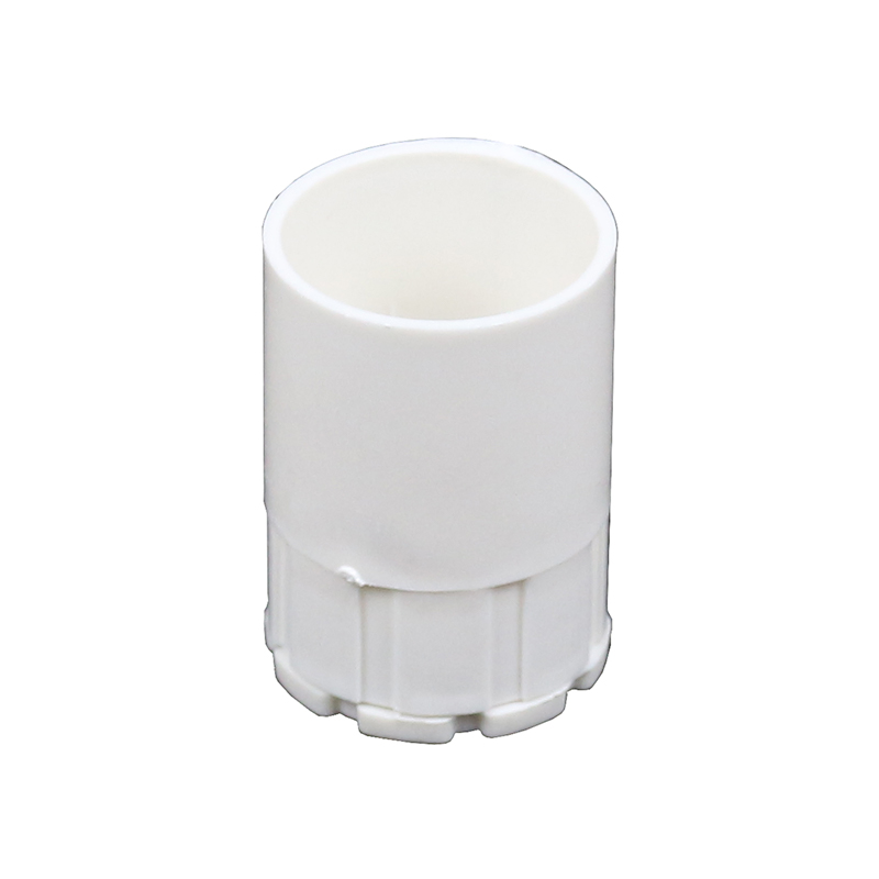 PVC锁扣阻燃工程家装管20杯梳8暗盒锁扣 锁母 线管连接件 盒接