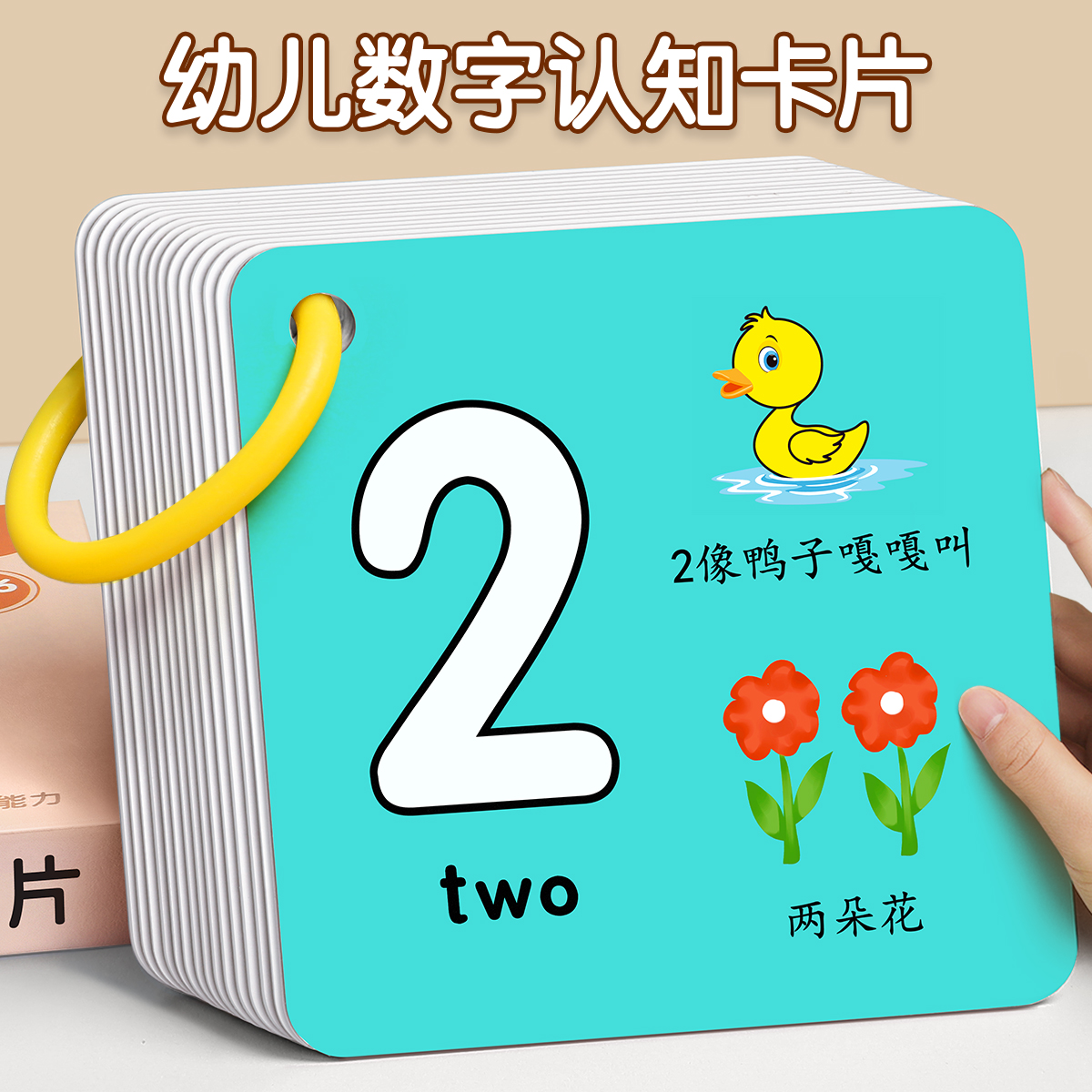 宝宝数字卡片1到100识数字板儿童认知数学早教启蒙教具1一2岁闪卡