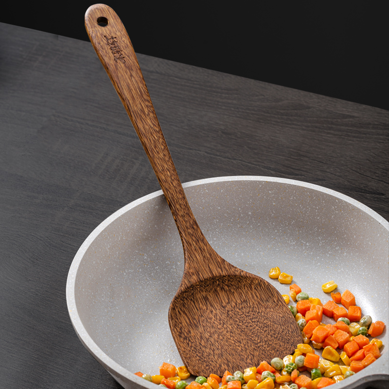 鸡翅木锅铲木铲无漆无蜡不粘锅家用长柄木质木铲木勺木头炒菜铲子