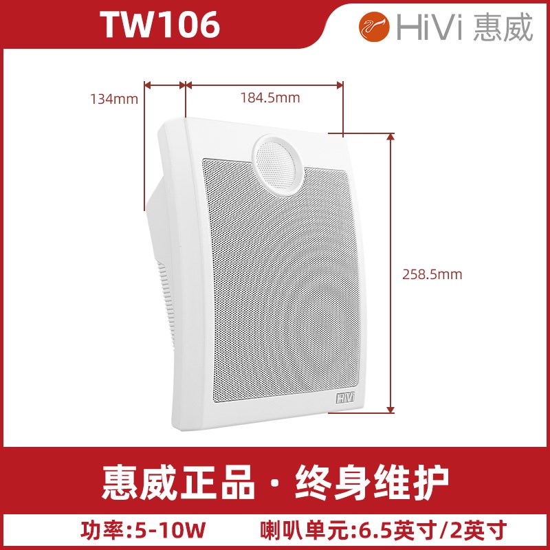 惠威TW10壁挂音响108/101教室音响公共广播喇叭背景音乐系统定压