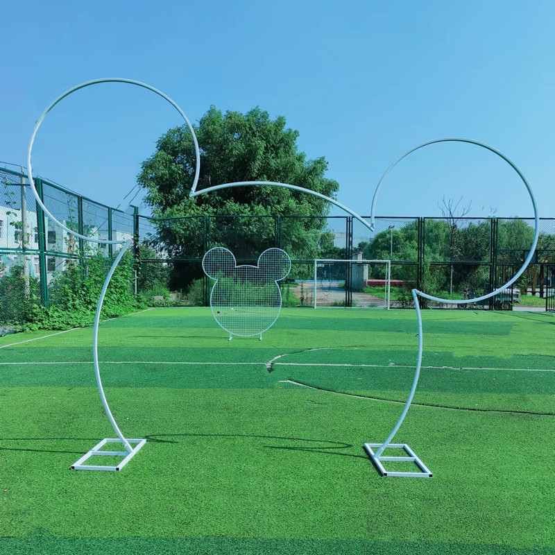 定制婚庆道具新款铁艺米奇摆件童话主题舞台布置背景装饰拱门铁架