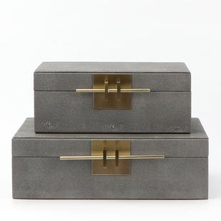 新中式样板房饰品摆设首饰盒现代软装饰品装饰盒开放格摆件收纳盒