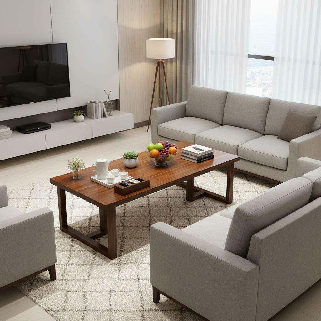 茶几茶桌实木腿卧室大板桌家用工作台办公桌长条台式双人书桌边几