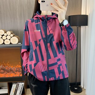 双面穿薄款 冲锋衣防风户外连帽夹克登山骑行运动上衣 外套女春秋季