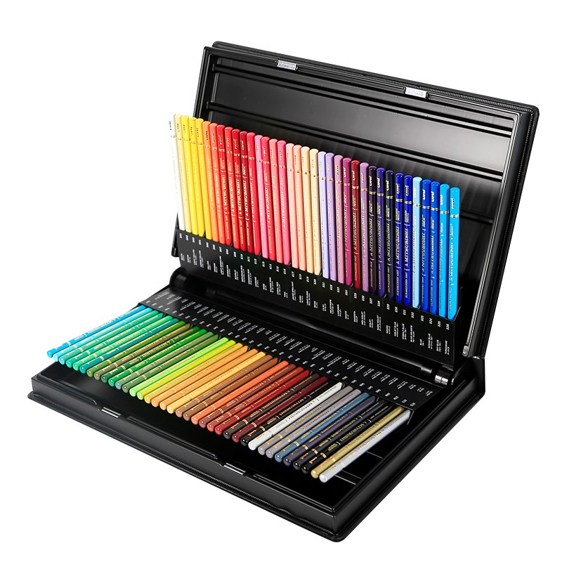 UNI三菱8油性彩色铅笔72色100色礼盒装素描填色铅笔