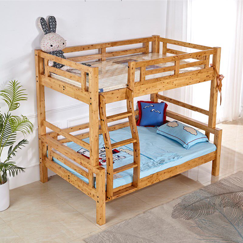 全实木儿童上下床高低床柏木家具双层床女孩男孩学生上下铺子母床