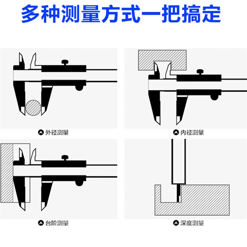 亲和企鹅牌树脂卡尺塑料卡尺迷你掌上卡尺轻便70-100mm 1951