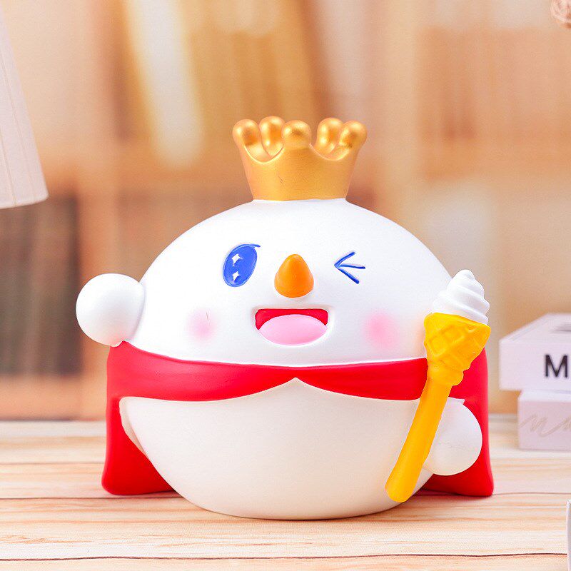 小水蛋存钱罐卡通桌面可爱可存可取搪胶储蓄罐男女孩儿童创意礼品