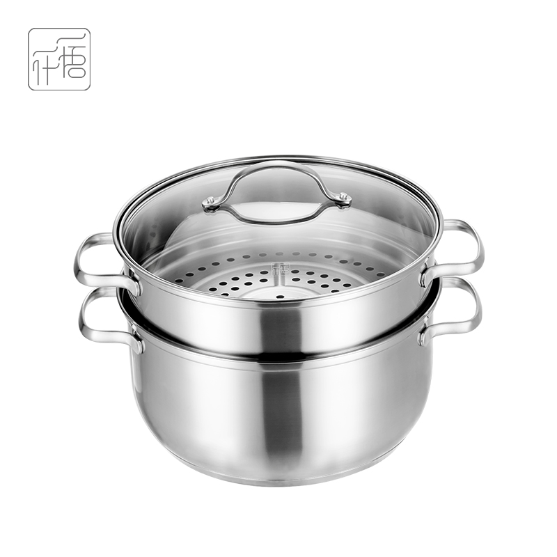 一悟一什30不锈钢蒸锅加厚3层家用灶燃气电磁炉通用大蒸屉