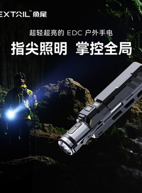 Flextail鱼尾充电手电筒户外小型便携ledc迷你手电强光超亮多功能