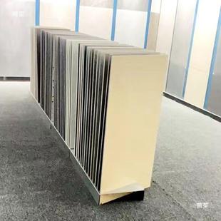 瓷砖展示木纹砖墙大理石色架板架石619材斜插架木地砖板展架插式