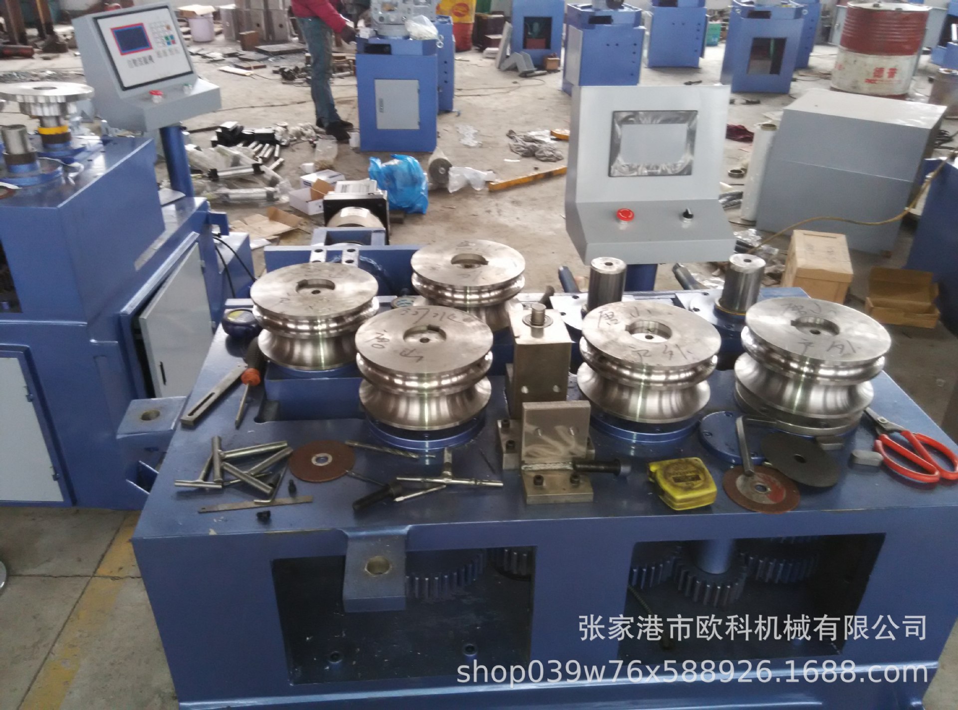 张家港三辊电动方管扁铁卷圆机