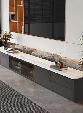 全实木柜现视UBH代简约茶几组合小型家用轻奢岩板落电户地电视柜