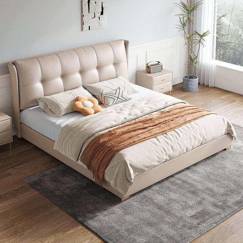 现代简约皮床1主卧结软包.8双人轻2268#米奢小户型1.5米大婚床实