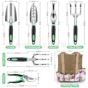 新款逊ITG亚马热销49pc花园工具s套装园艺包铝金工合具