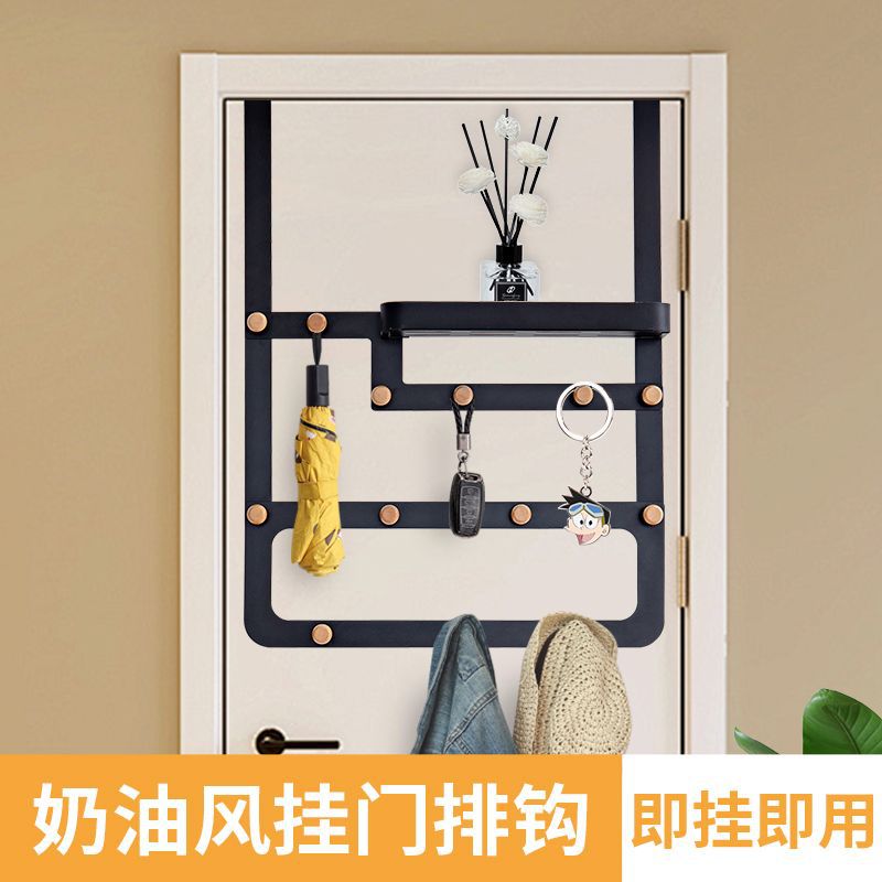 门后免打孔双层挂衣收纳架