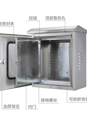双层监门304锈钢配不电箱户外外防雨室防水电控箱双门400201控箱