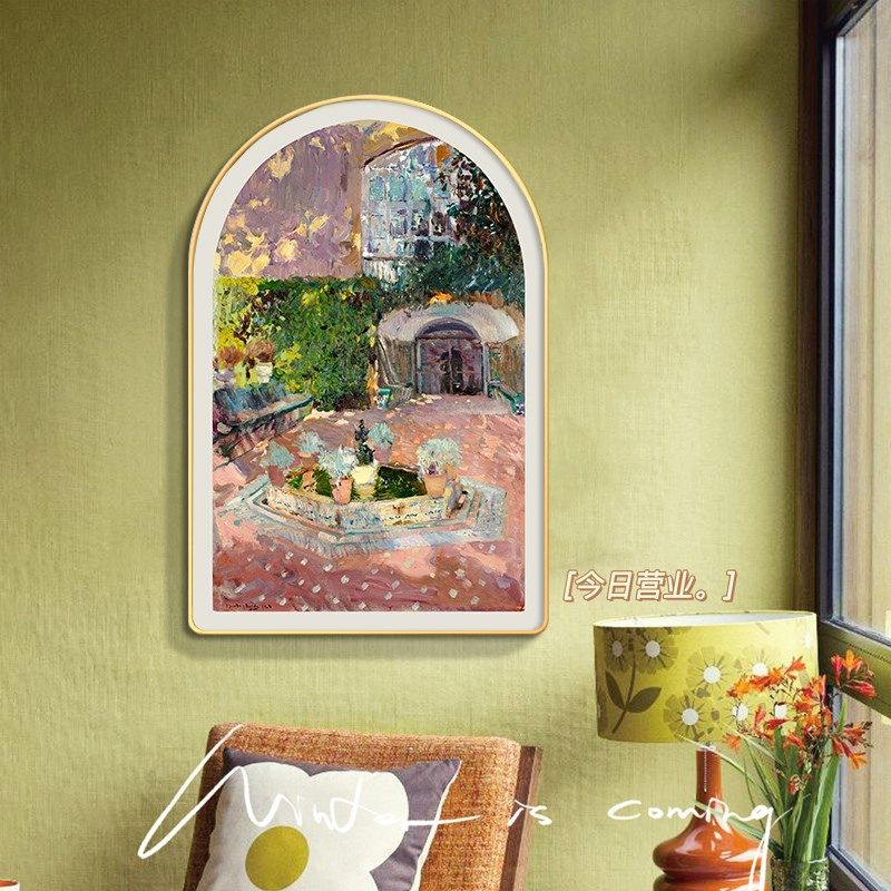 法式小众艺术餐厅挂画入户玄关装饰画客厅背景墙走廊过道复古壁画,家居饰品,现代装饰画,淘宝优惠券,粉丝福利购,淘宝优惠卷