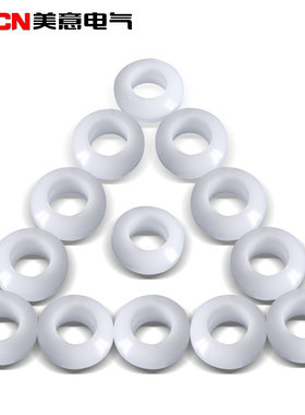 白色双面护线圈 橡胶圈 密封圈 护线环过线圈3/4/5/6/7/8/10/12mm
