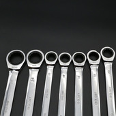 GLORY高美快速公制开口省力镜面扳手棘轮梅开两用自动呆板5.5 29m