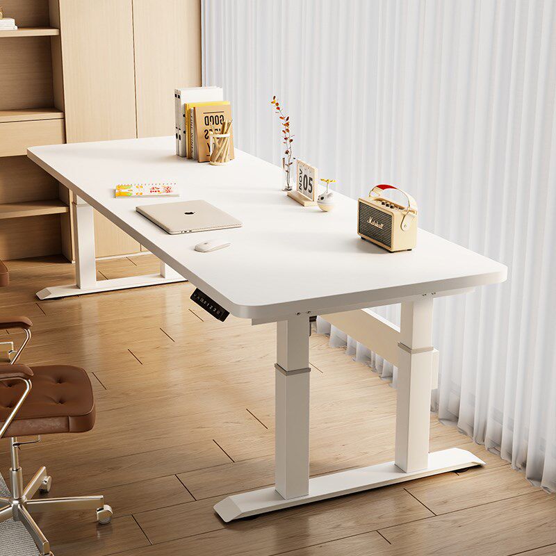 电动升降桌腿家用卧室电脑桌书桌实木双人大尺寸站立式工作台桌子