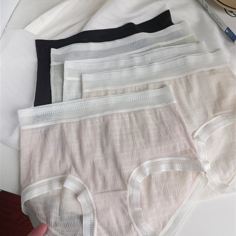 2024新款春夏纱轻柔透气网纱蕾丝全棉裆内裤女中腰包臀三角裤女士,女士内衣/男士内衣/家居服,女三角裤,淘宝优惠券,粉丝福利购,淘宝优惠卷