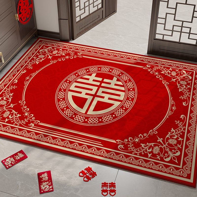 地毯入户门地垫2024新款红色结婚进门垫喜庆玄关家用大门口踏脚垫,居家布艺,家用脚垫,淘宝优惠券,粉丝福利购,淘宝优惠卷