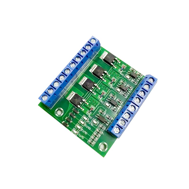 四路 mos管/场效应管模块放大电路板/驱动模块 4路光耦隔离 直流