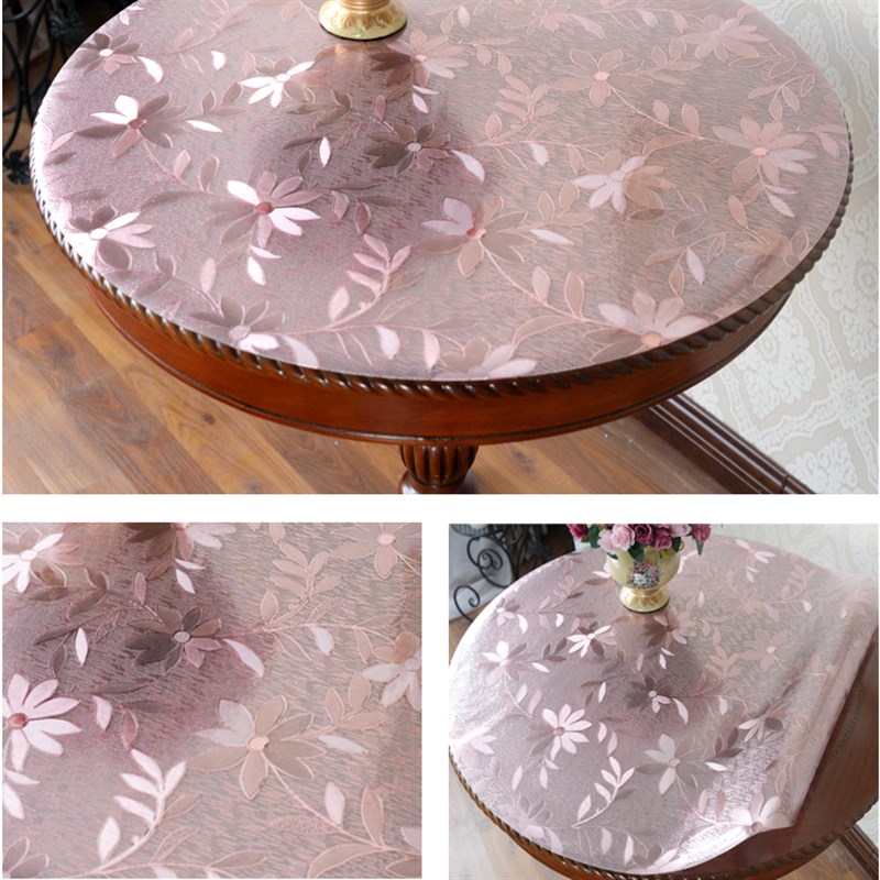 桌面保护膜圆形小大圆桌桌布防水防烫防油免洗家用台布软玻璃桌垫