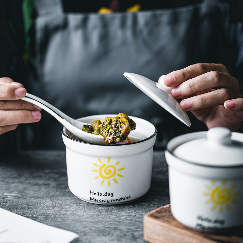 隔水炖罐家用带盖燕窝蒸蛋人参煲汤 1-2小号日式一人小盅碗炖盅杯