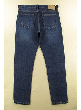 02*0984/X503*牛仔裤男欧版怀旧复古老爹蓝牛色修身小脚KHCO包邮