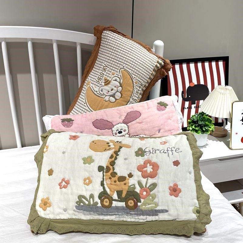 纯棉纱布花边枕套单条儿童居家枕头套可爱卡通柔软全棉枕芯内胆套,婴童用品,儿童枕套,淘宝优惠券,粉丝福利购,淘宝优惠卷