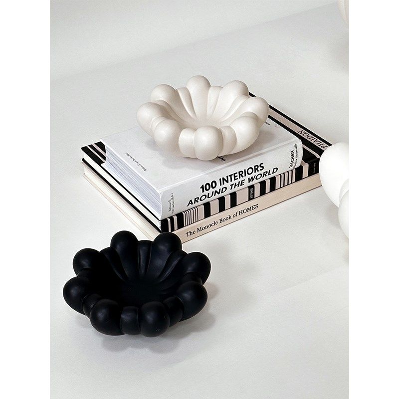 觅屿/小团圆系列黑色轻奢果盘果碗法式餐桌装饰器皿中古艺术摆件,家居饰品,果盘/果篓,淘宝优惠券,粉丝福利购,淘宝优惠卷