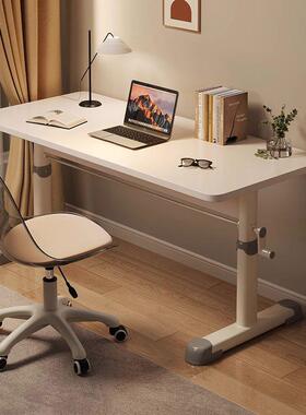 可升降桌电童脑桌台式家用儿学习书桌学生写床字桌DRO子边办公小