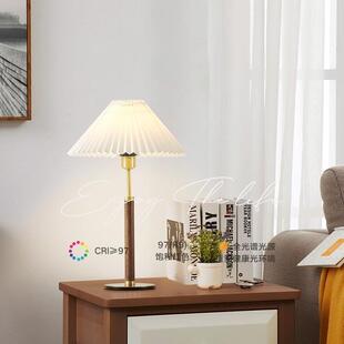 中古风复古落地台灯床177头卧室客厅灯饰新式装实中木简约灯