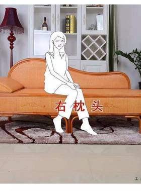 休天真藤然LEY贵妃椅床藤椅椅藤沙发躺椅睡床美人闲塌懒人简约编