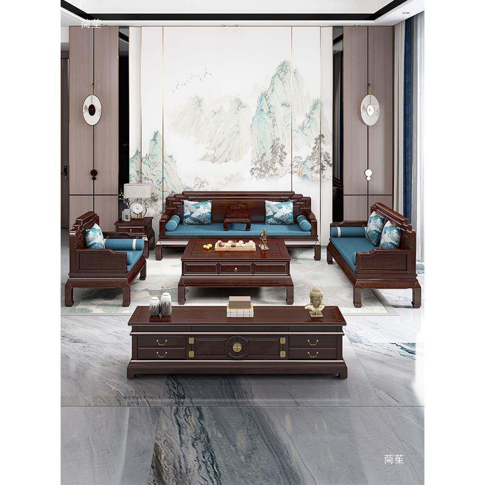 花梨木典中式木沙发冬夏花两用大小实户古型客厅雕黑酸枝021家具