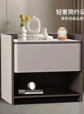 意OWG式轻奢简约床柜收新款头马鞍皮极床边简纳柜