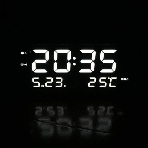 简大数光字子时8801钟电约客厅电视柜台钟夜静音LED闹钟表万年历