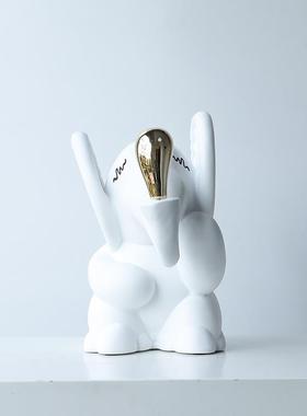 现代艺术OFD创意物装卡通大象动公仔摆件家居儿童房酒店板样间饰