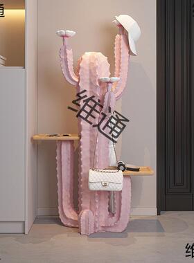 Zu仙人掌关开花大型落地摆件厅沙C发61666旁客托盘收纳玄卧室衣帽