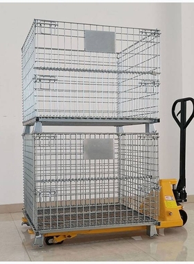 仓储笼折叠铁框蝴蝶笼物流快递分拣筐铁网笼仓库储物笼周转筐货架