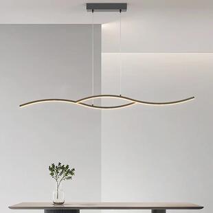 现吊代简厅约餐厅灯吧台师餐桌饭家用设计设计餐厅创见描述意极吊