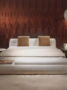 奶双油风大床主Su2219#ermoon超o级月亮床意式极简别墅人婚床卧布