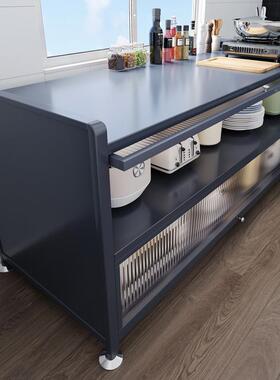 铁艺餐边柜橱柜家用厨房置物碗柜储物柜柜客能厅置架物多JAS功备