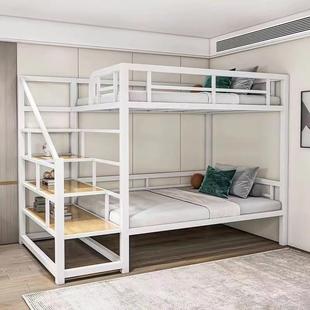 复式 二楼床人FYT559上下铺双层阁楼铁艺高低架桌型悬成空小户床铁