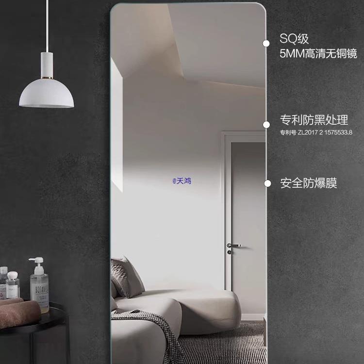 试FEA衣镜卧室装饰穿衣镜子身壁镜简约挂贴墙自粘家用梳地化妆全